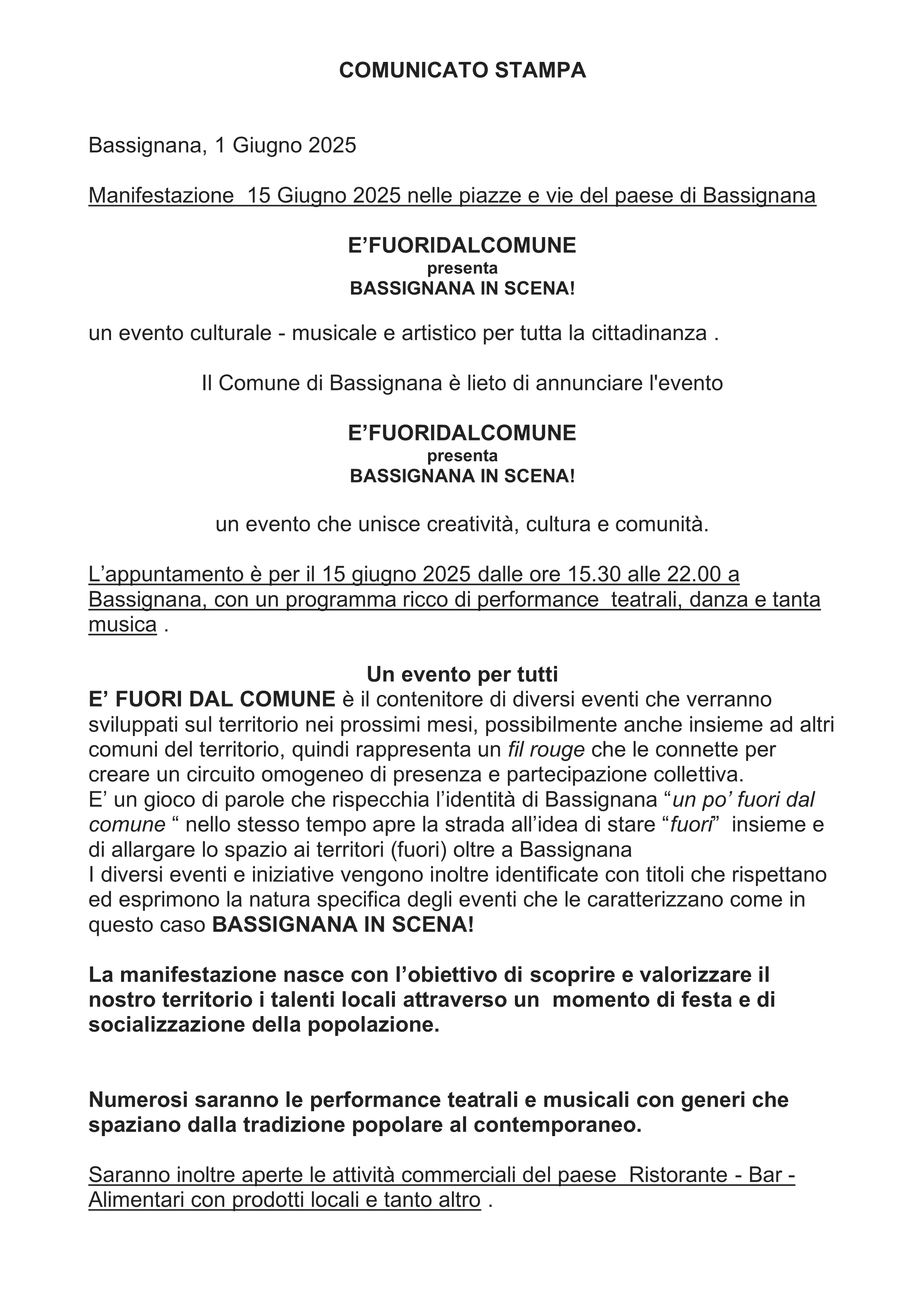 E' Fuori dal Comune